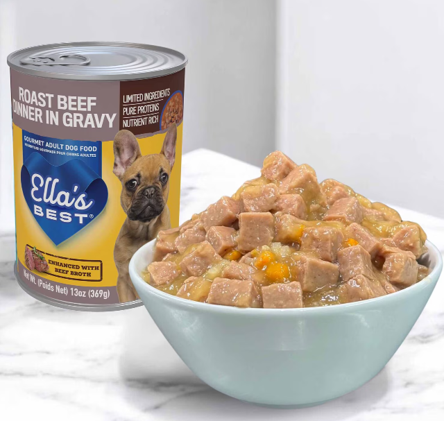Ella's Best Roast Beef Dinner in Gravy Gourmet Adult Wet Dog Food, 13 oz. Eversky Store