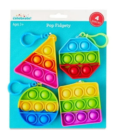Way To Celebrate Pop Fidgety Rainbow Party Favors (4‑pack) Eversky Store