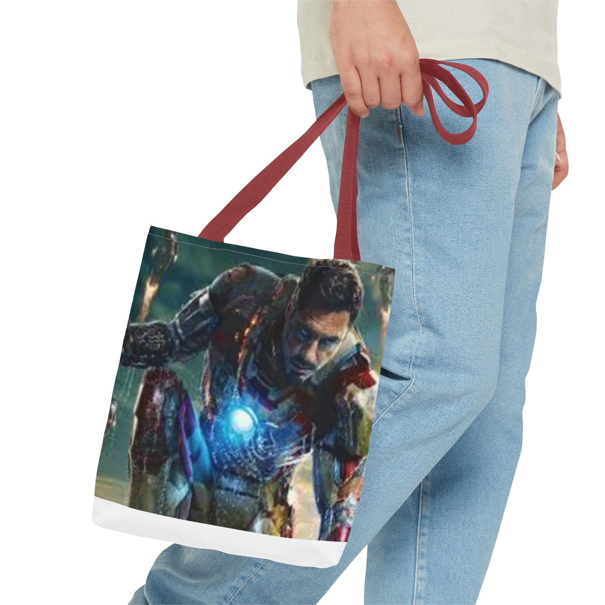 Iron Man Inspired Tote Bag - Superhero Shopper, Comic Book Lover, Gift for Marvel Fans, Everyday Use, AOP Design Printify
