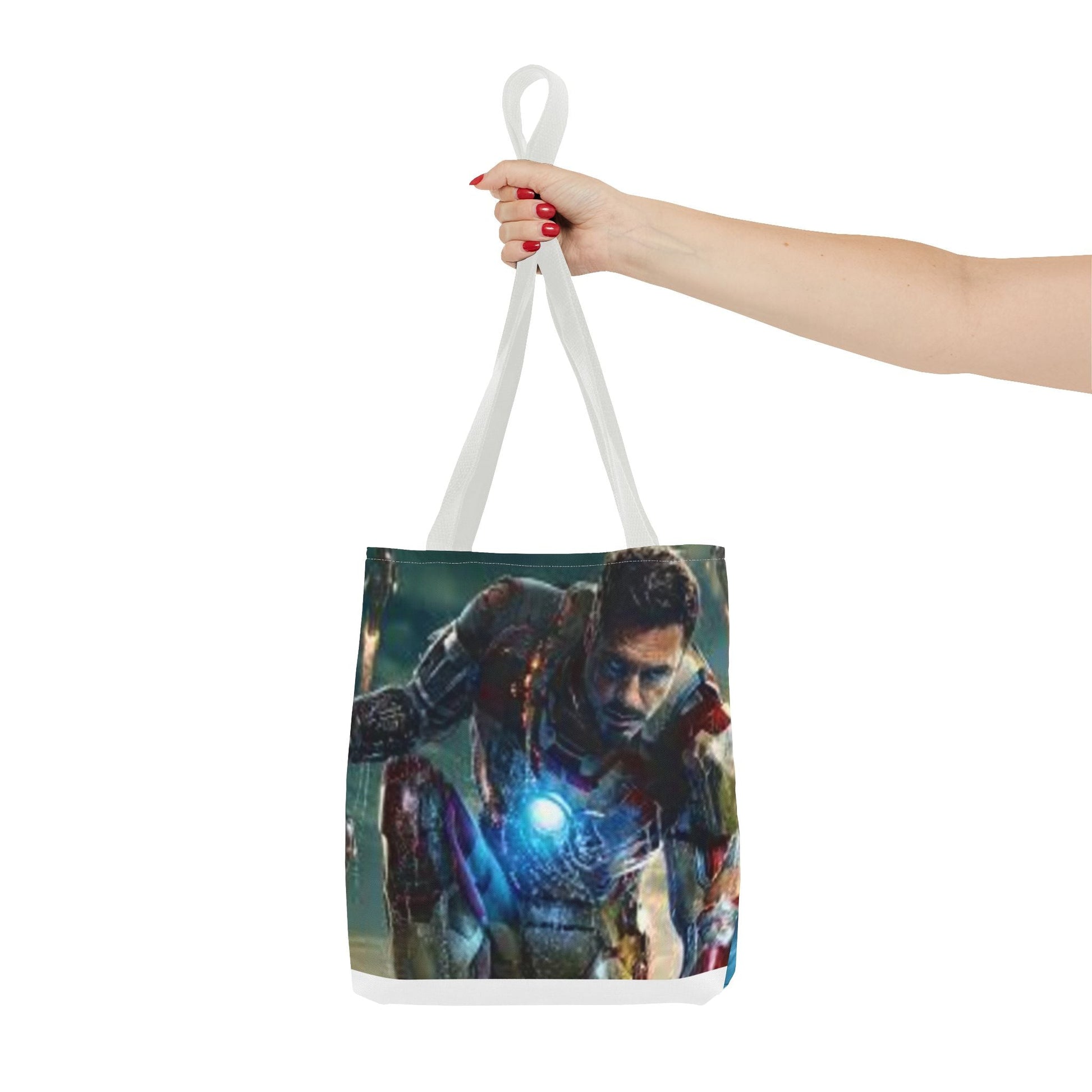 Iron Man Inspired Tote Bag - Superhero Shopper, Comic Book Lover, Gift for Marvel Fans, Everyday Use, AOP Design Printify