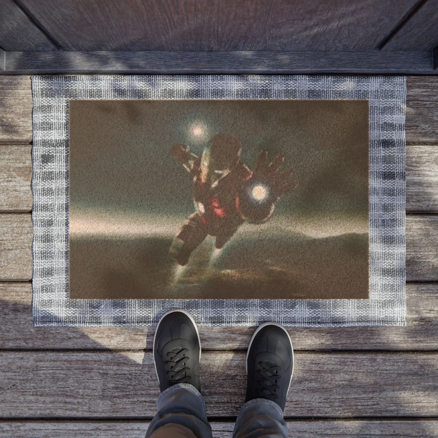 Iron Man Superhero Doormat, Welcome Mat, Comic Book Decor, Avengers Gift, Home Entrance Rug Printify