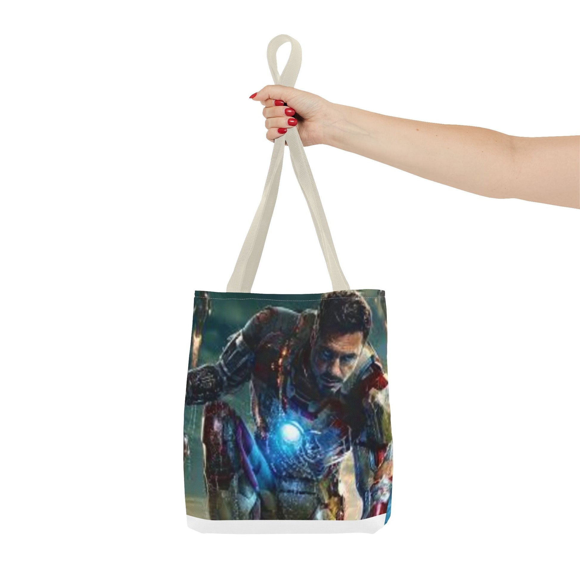 Iron Man Inspired Tote Bag - Superhero Shopper, Comic Book Lover, Gift for Marvel Fans, Everyday Use, AOP Design Printify