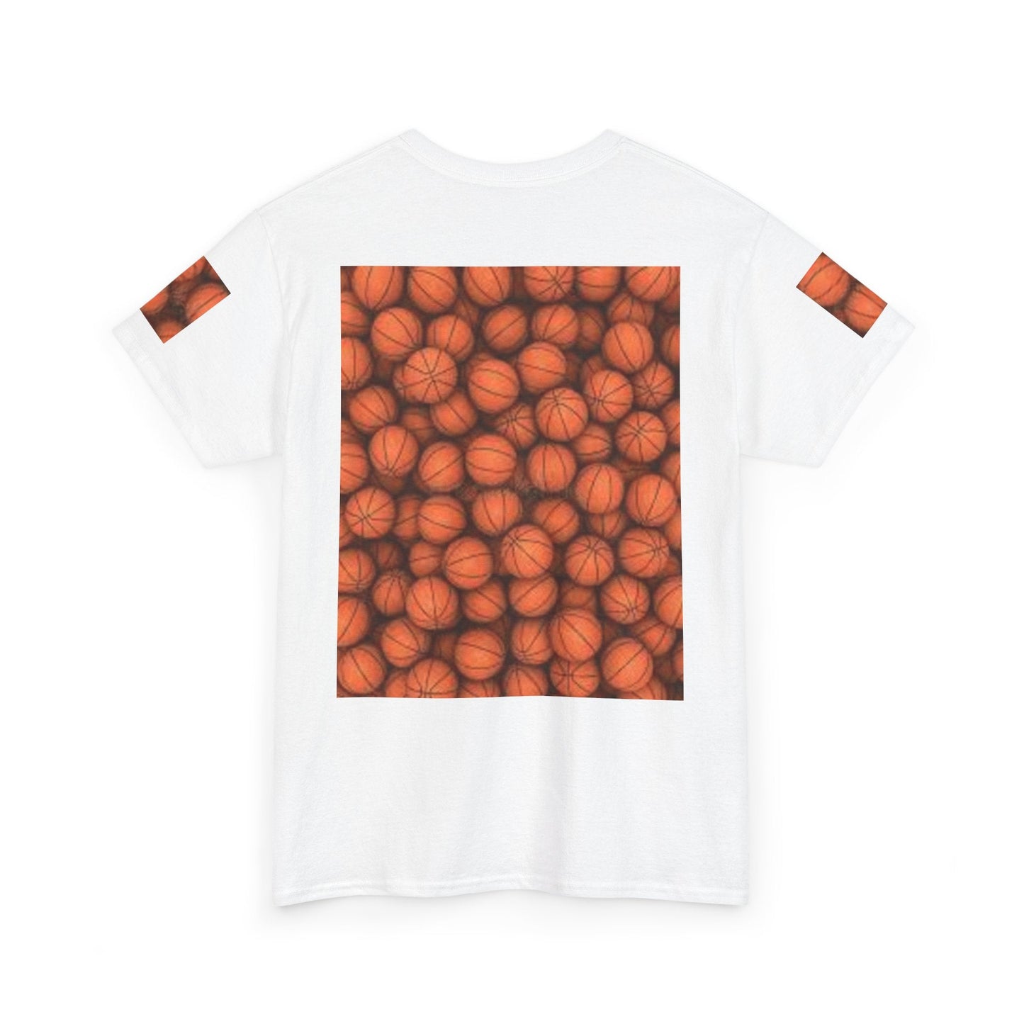 Basketball Print Unisex Heavy Cotton Tee, Sports T-Shirt, Gift for Athletes, Basketball Fan Apparel, Casual Streetwear Printify