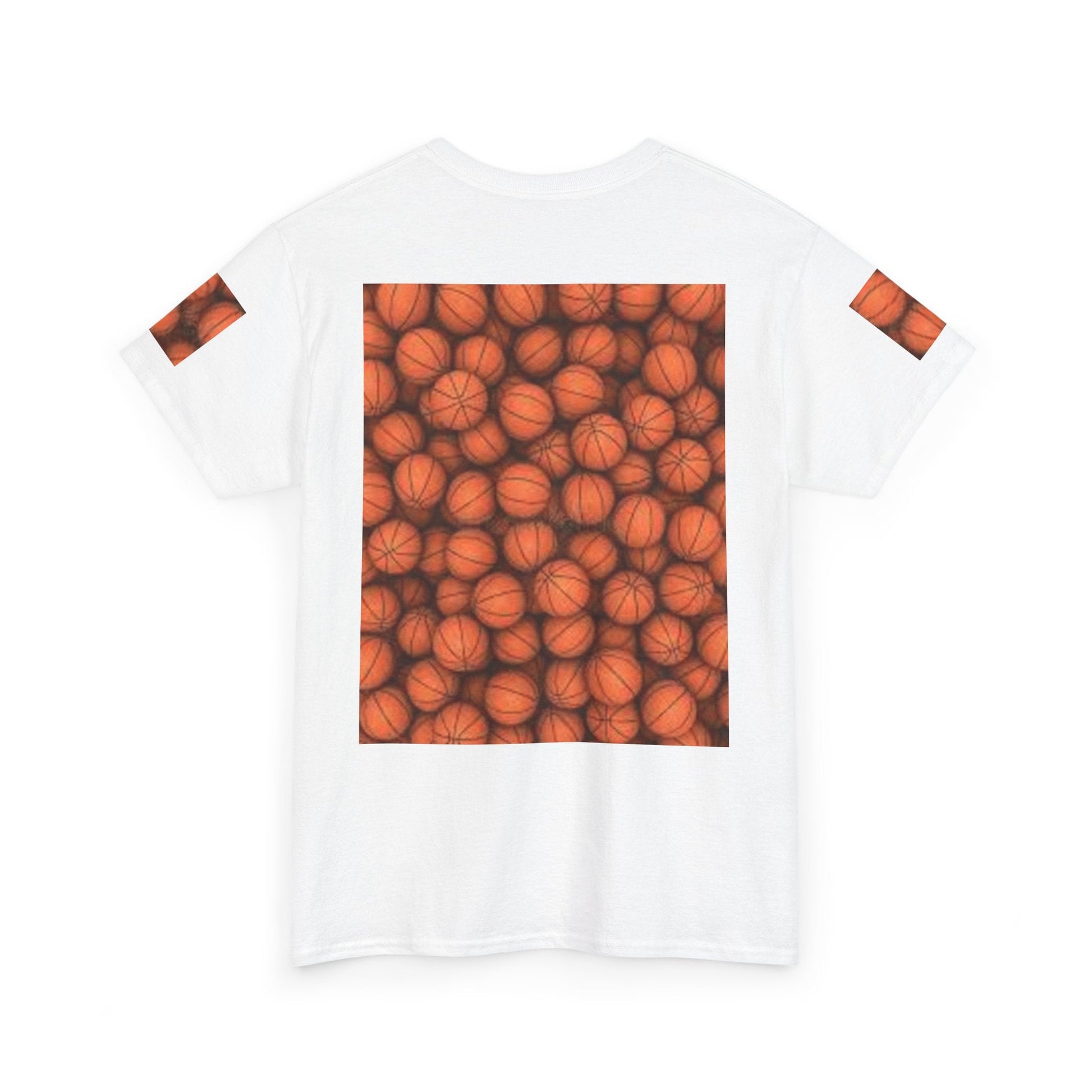 Basketball Print Unisex Heavy Cotton Tee, Sports T-Shirt, Gift for Athletes, Basketball Fan Apparel, Casual Streetwear Printify