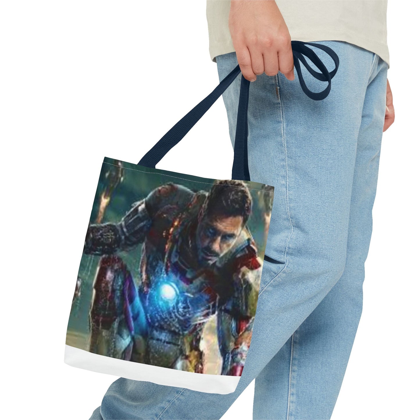 Iron Man Inspired Tote Bag - Superhero Shopper, Comic Book Lover, Gift for Marvel Fans, Everyday Use, AOP Design Printify