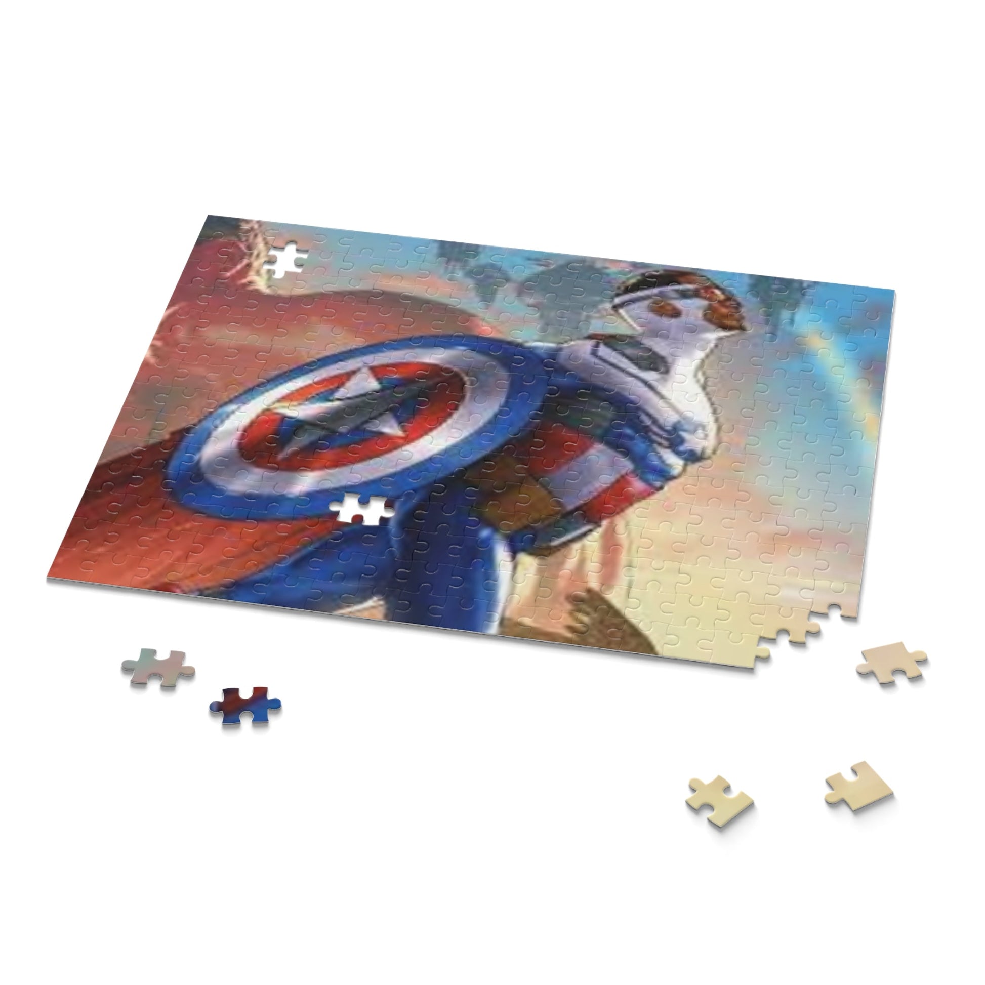 Heroic Superhero Puzzle | 120, 252, 500-Piece jigsaw for fans, gift for superhero lovers, family fun activity, Perfect for birthdays, [...] Printify