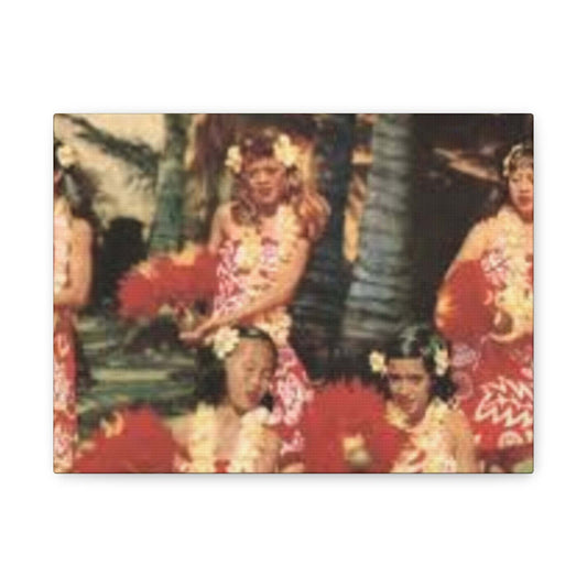 Vintage Hawaiian Canvas Print, Tropical Wall Art, Retro Home Decor, Beach House Decoration, Aloha Vibes Printify