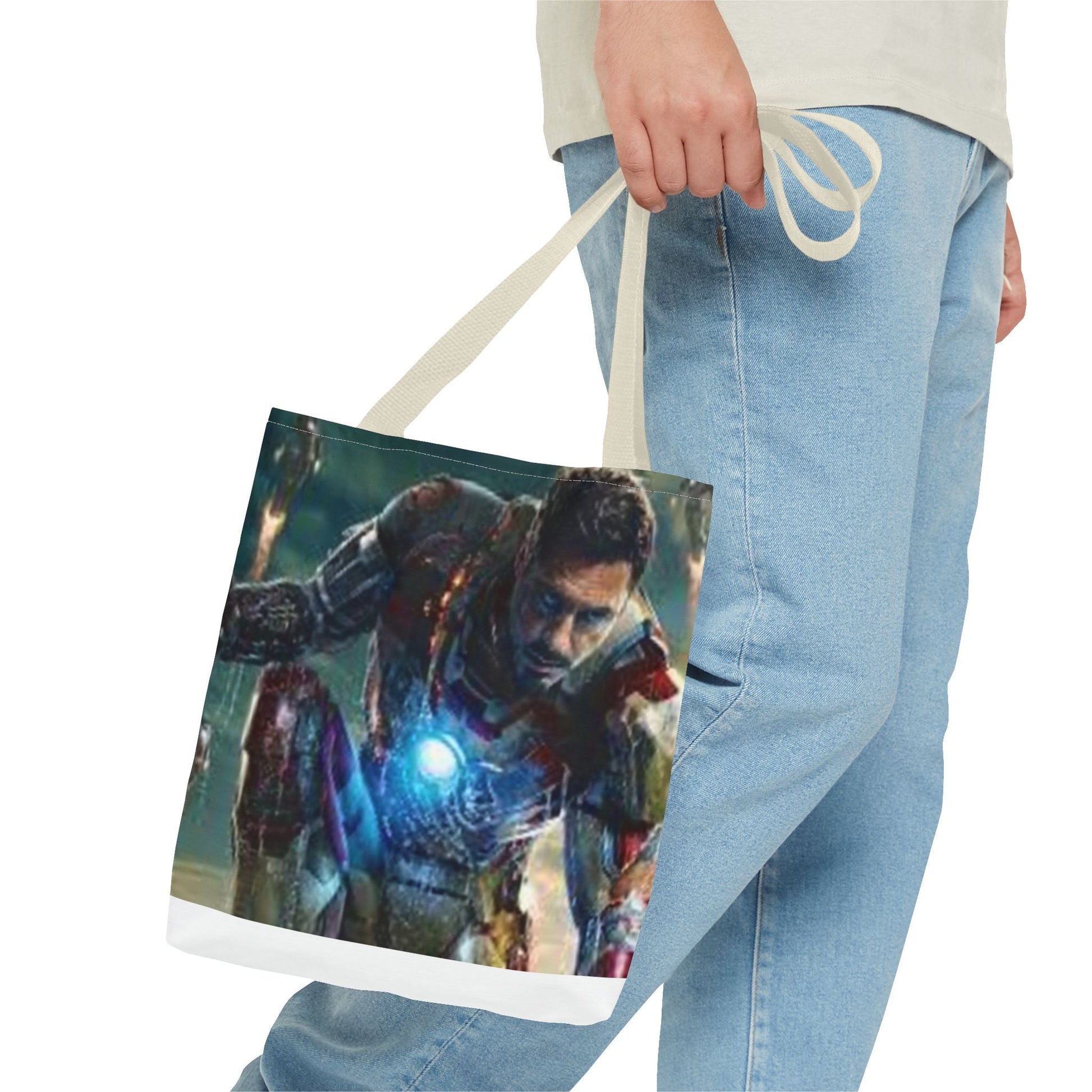 Iron Man Inspired Tote Bag - Superhero Shopper, Comic Book Lover, Gift for Marvel Fans, Everyday Use, AOP Design Printify