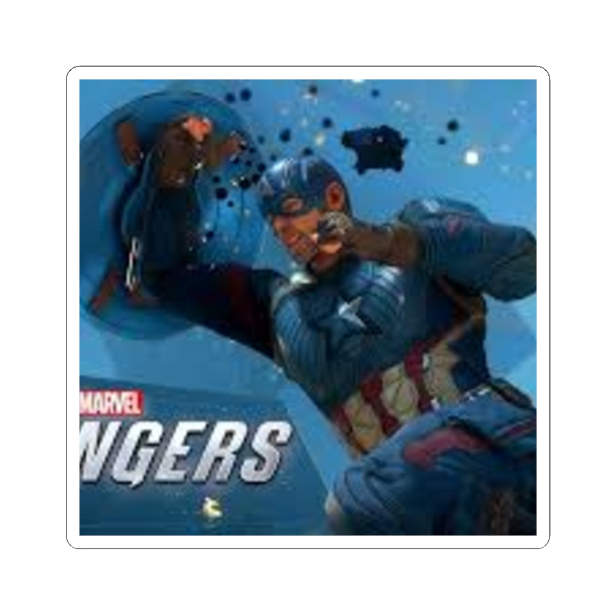 Avengers Captain America Kiss-Cut Stickers, Marvel Decor, Laptop Sticker, Superhero Gift, Collectible Art, Comic Book Fan Printify