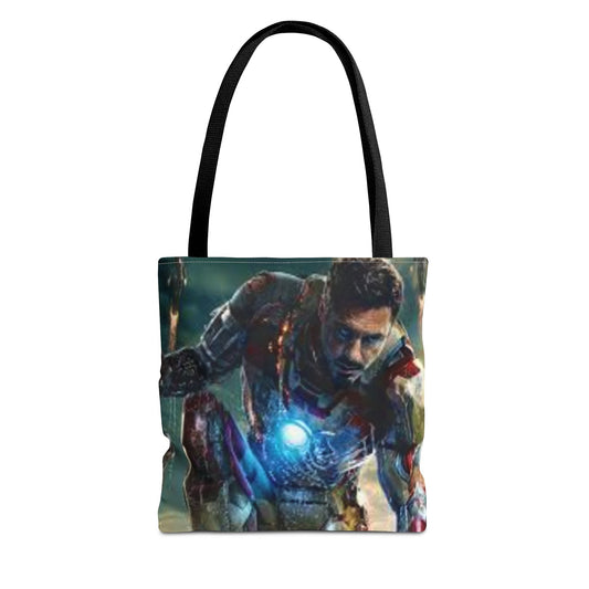 Iron Man Inspired Tote Bag - Superhero Shopper, Comic Book Lover, Gift for Marvel Fans, Everyday Use, AOP Design Printify