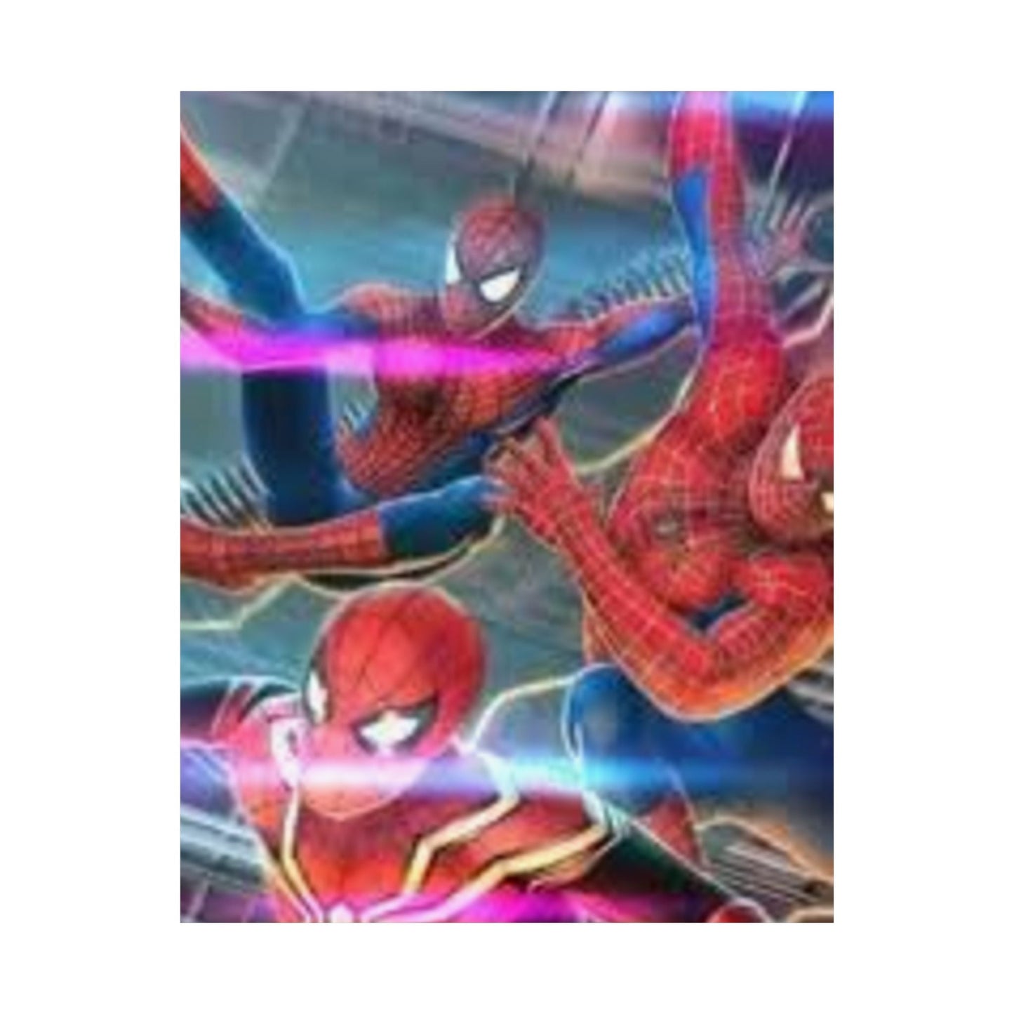 Spiderman Satin Poster Art, Superhero Wall Decor, Kids Room Decor, Gift for Marvel Fans, Cartoon Art Print Printify