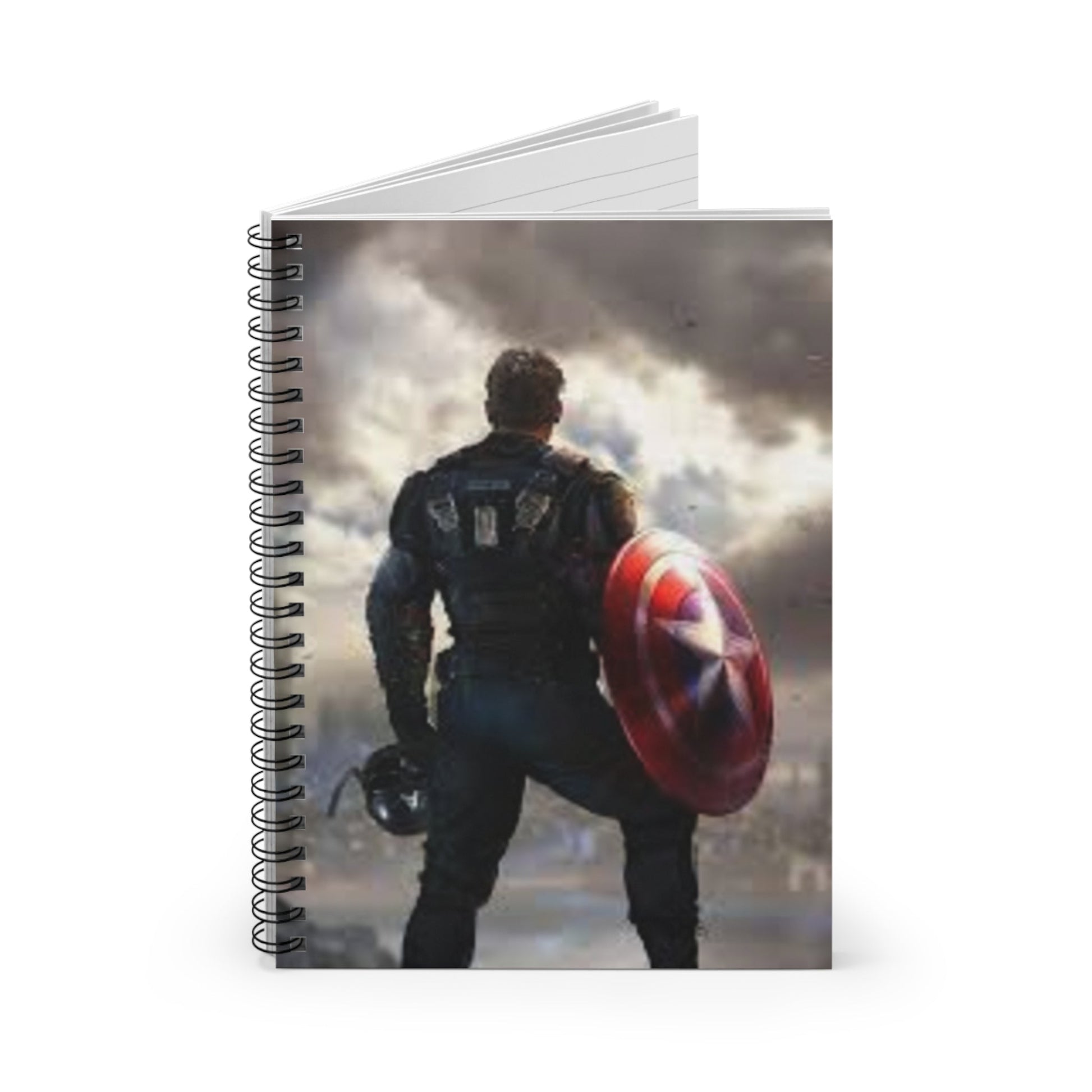 Captain's Courage Spiral Notebook - Ruled Line, Ideal for Journaling, School, Gifts, Superhero Fans, Back to School Printify