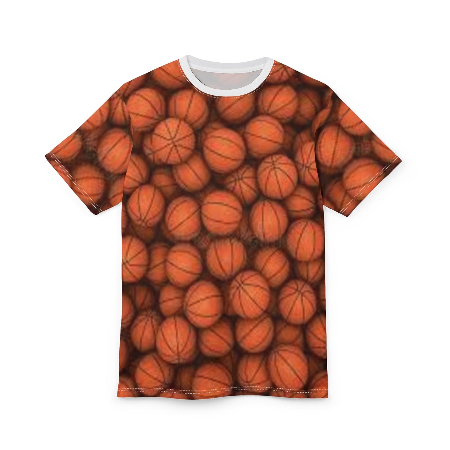 Basketball Print Unisex Tee, Perfect Gift for Sports Lovers, Gym Wear, Game Day Apparel, Unique Basketball Fan Shirt Printify
