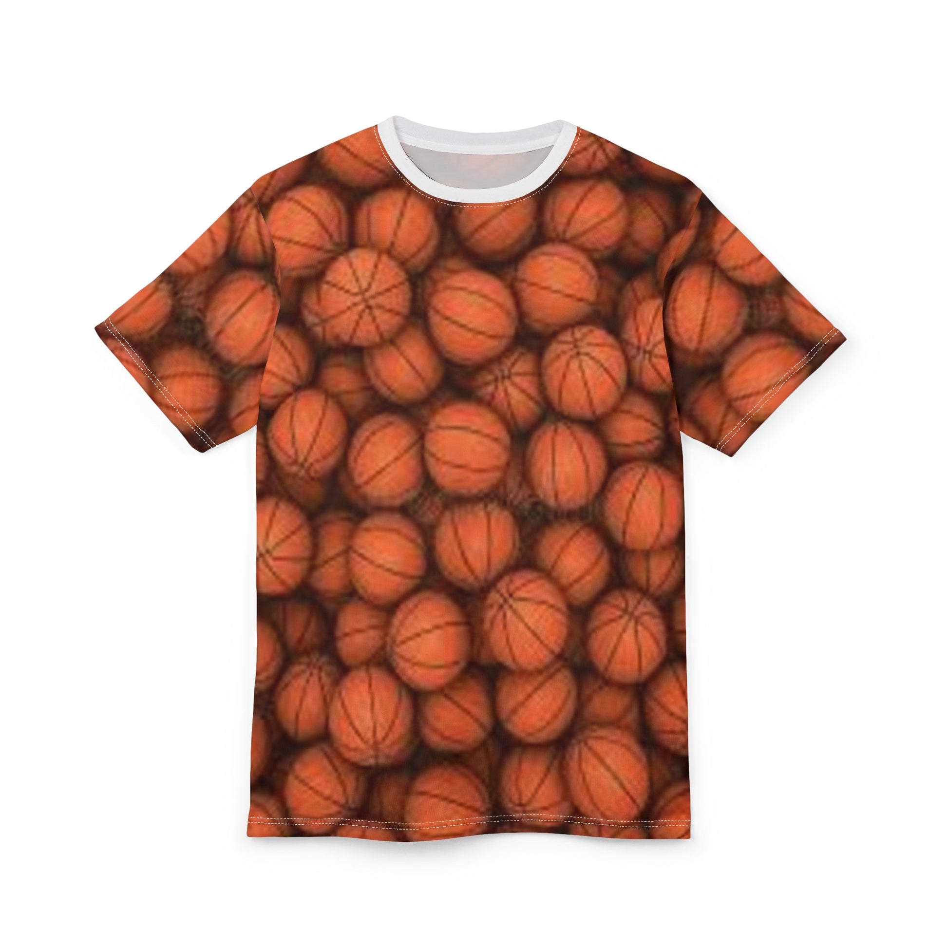 Basketball Print Unisex Tee, Perfect Gift for Sports Lovers, Gym Wear, Game Day Apparel, Unique Basketball Fan Shirt Printify