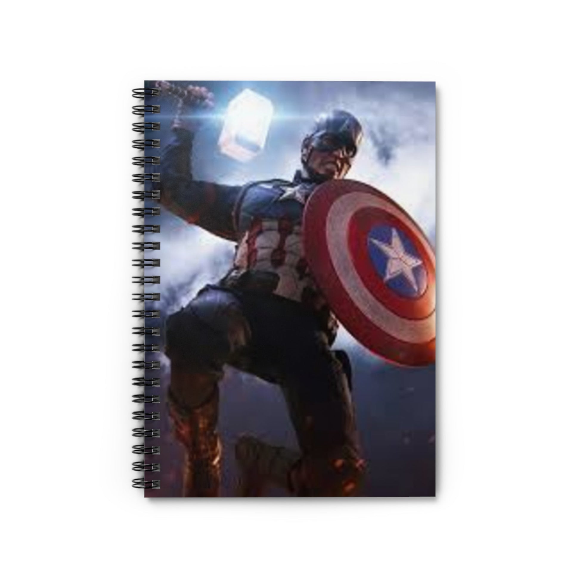 Captain America Spiral Notebook - Perfect for Fans, Journals, Sketching, School Supplies, Gifts Printify