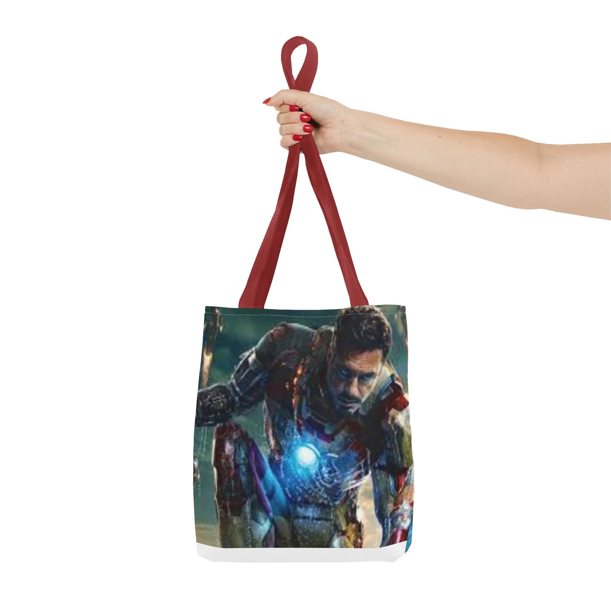 Iron Man Inspired Tote Bag - Superhero Shopper, Comic Book Lover, Gift for Marvel Fans, Everyday Use, AOP Design Printify