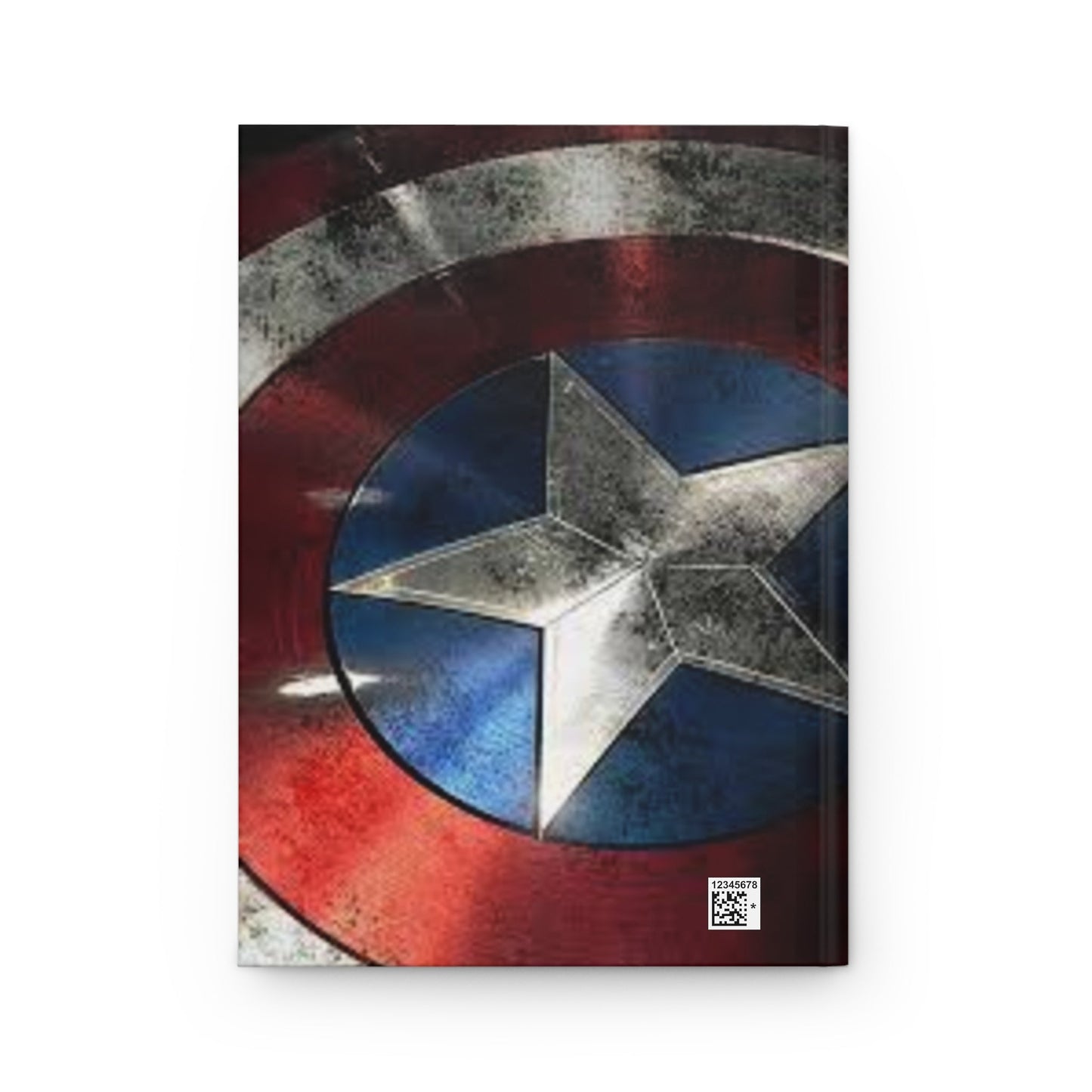 Captain's Shield Hardcover Journal - Superhero Notepad, Gift for Fans, Sketchbook, Writing Journal, Unique Stationery Printify