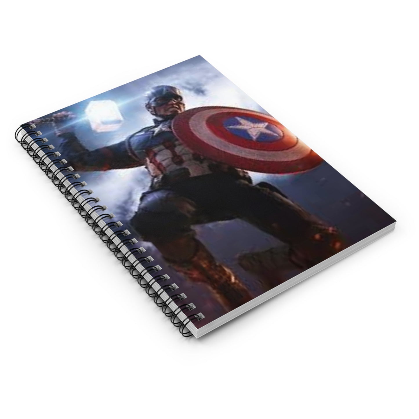 Captain America Spiral Notebook - Perfect for Fans, Journals, Sketching, School Supplies, Gifts Printify