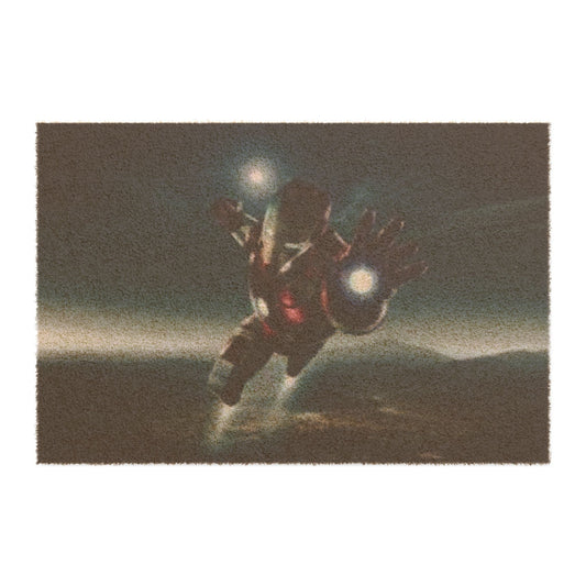 Iron Man Superhero Doormat, Welcome Mat, Comic Book Decor, Avengers Gift, Home Entrance Rug Printify