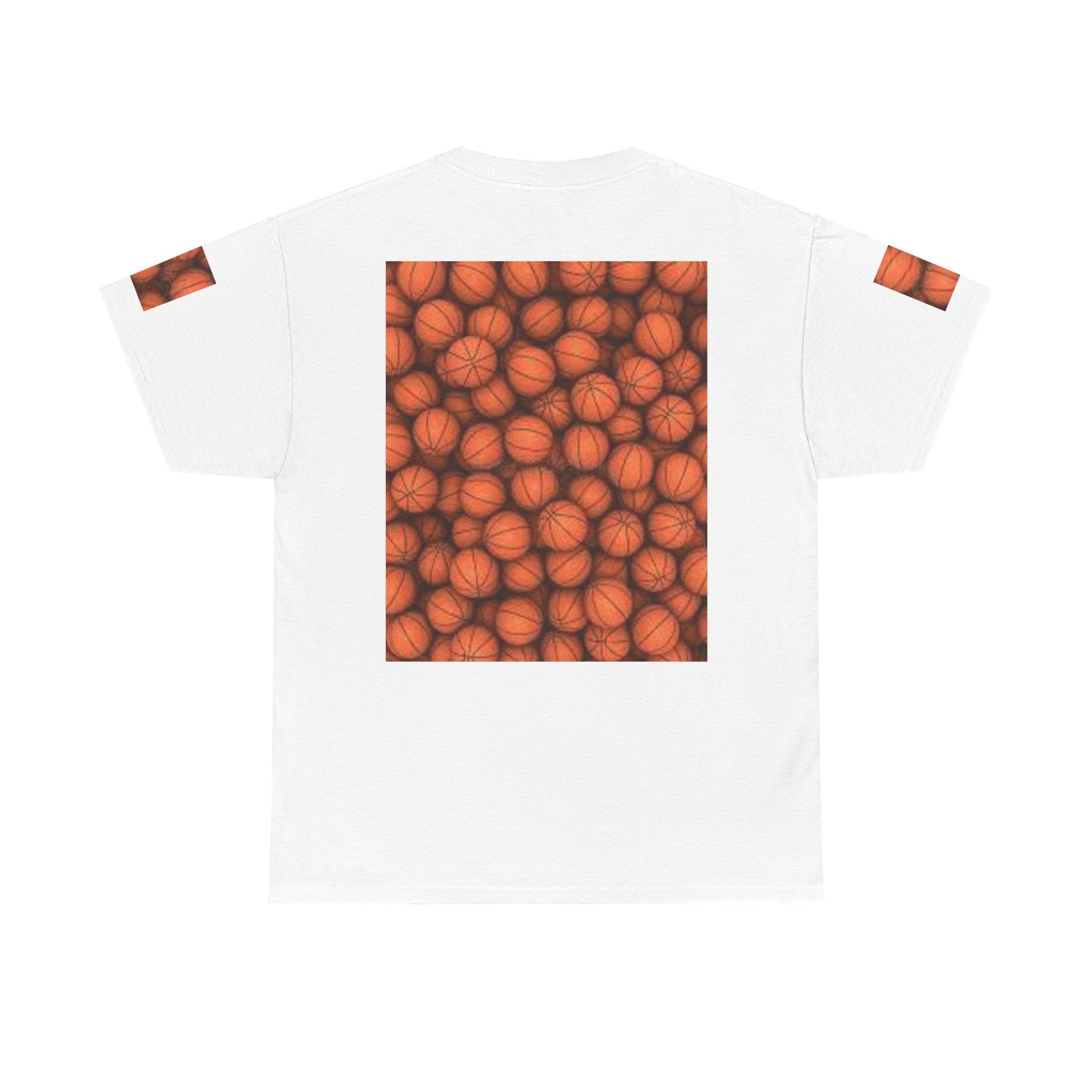 Basketball Print Unisex Heavy Cotton Tee, Sports T-Shirt, Gift for Athletes, Basketball Fan Apparel, Casual Streetwear Printify