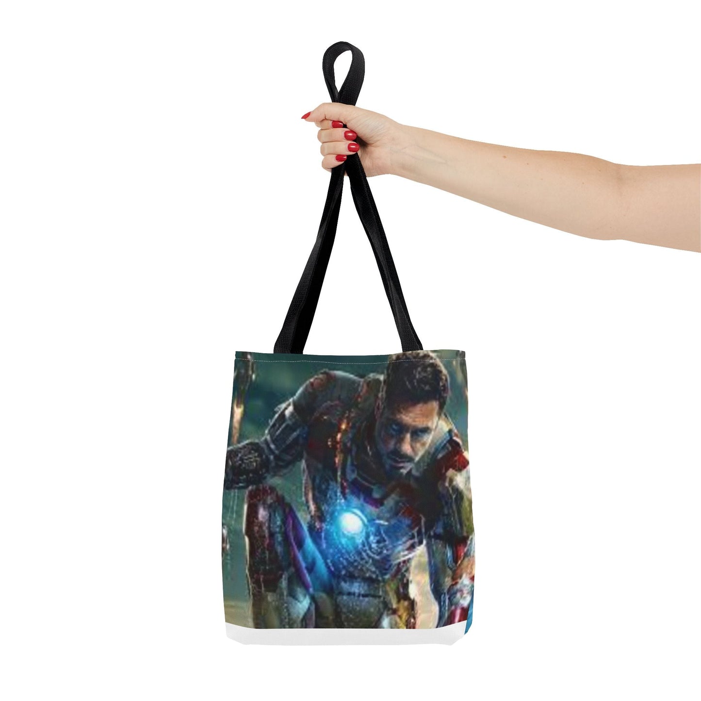 Iron Man Inspired Tote Bag - Superhero Shopper, Comic Book Lover, Gift for Marvel Fans, Everyday Use, AOP Design Printify