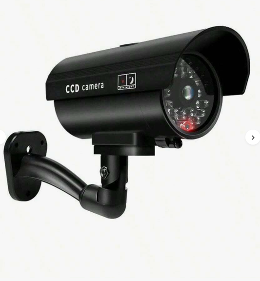 1pc Solar Powered Dummy Security Camera, Anti-Theft & Anti-Burglar, Slightly Waterproof, Red LED Light Blinking, Eversky