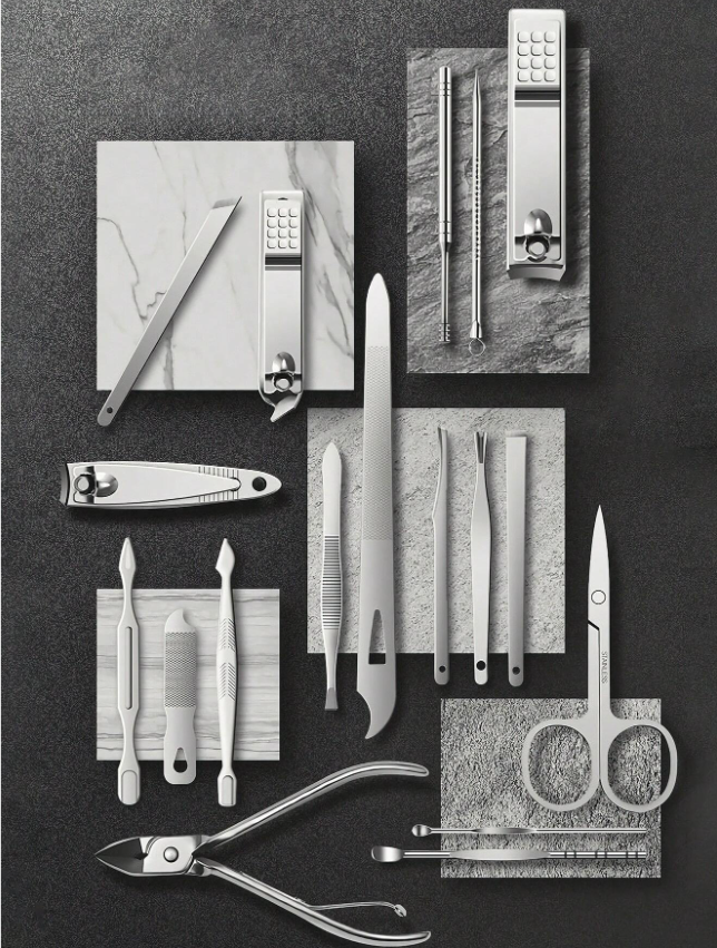 Manicure Pedicure Set,Professional Toenails Cuticle Cutter Clipper Fingernails Grooming Kit-Stainless Steel Nail Clippers Set Travel Case Eversky Store