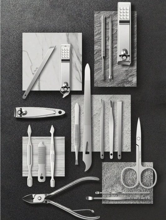 Manicure Pedicure Set,Professional Toenails Cuticle Cutter Clipper Fingernails Grooming Kit-Stainless Steel Nail Clippers Set Travel Case Eversky Store