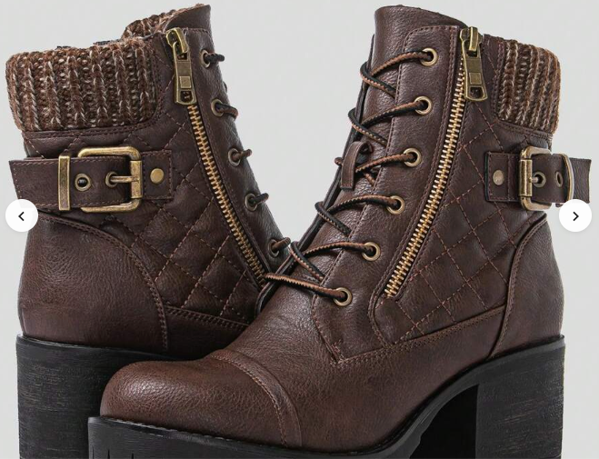 GLOBALWIN Women's Combat Boots Lace Up Comfortable Ankle Booties For Women Low Heel Fall Eversky Store