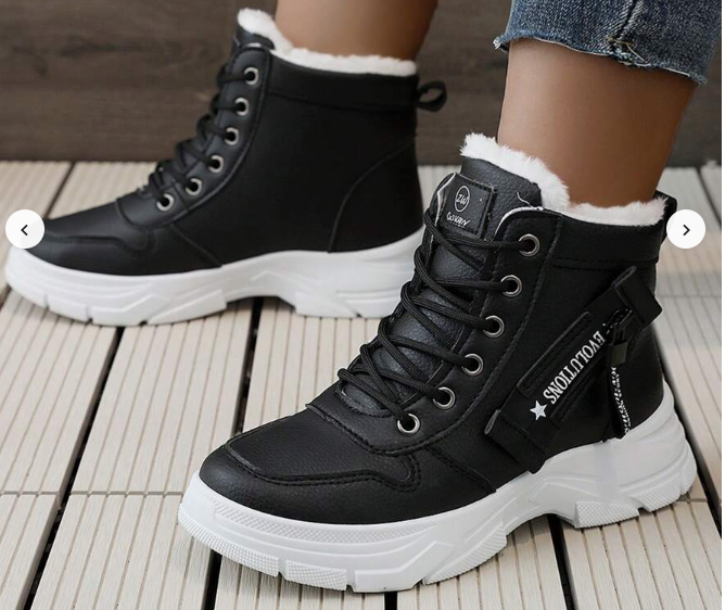 Hoodies, Winter High Top Women's Boots - Fashionable Fall Clothes, Wear-Resistant And Casual, With Increased Eversky Store