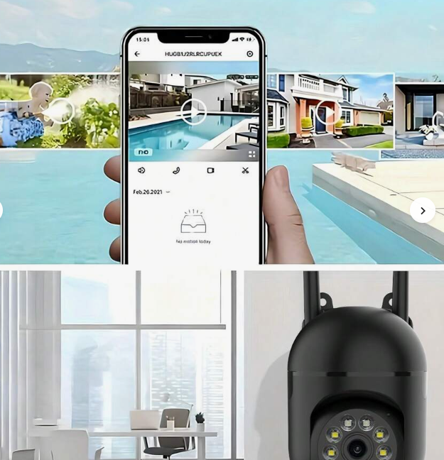 1/2/4pcs 1080p HD Smart Home Safety Camera - All-Weather Color Night Vision, Pan/Tilt/Zoom, Bidirectional Eversky