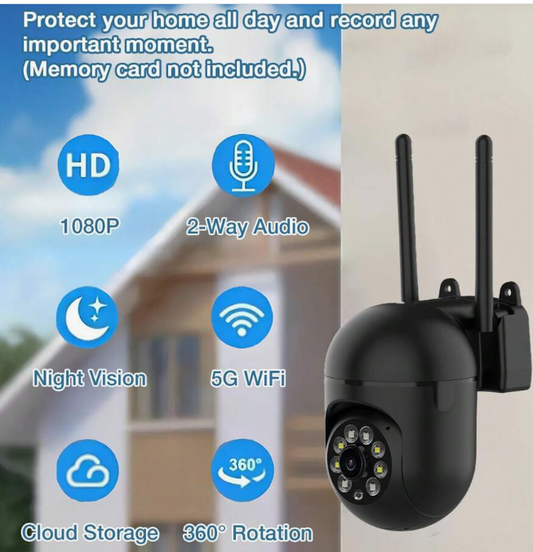 1/2/4pcs 1080p HD Smart Home Safety Camera - All-Weather Color Night Vision, Pan/Tilt/Zoom, Bidirectional Eversky