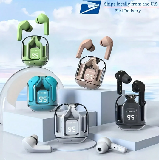 Wireless Earbuds With ENC Noise Cancelling, 3D Stereo Audio & Touch Control, LED Display Charging Case Eversky Store