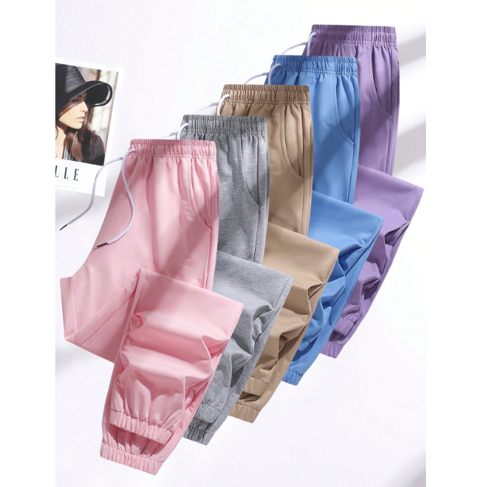 Women's Outdoor Casual Running Pants - Elastic Waistband Pockets Sports Trousers, Lightweight Eversky Store