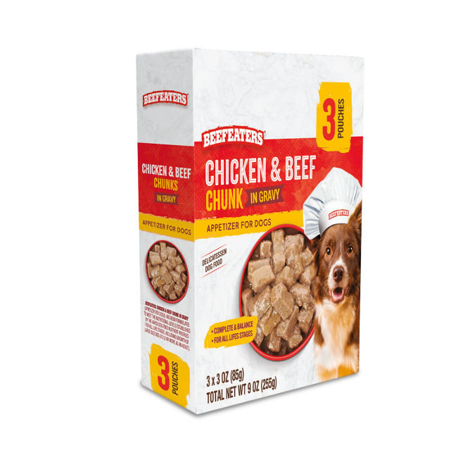 Beefeaters Chicken & Beef Delicatessen Dog Food, 3-ct. Box Eversky Store