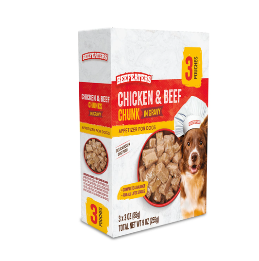 Beefeaters Chicken & Beef Delicatessen Dog Food, 3-ct. Box Eversky Store