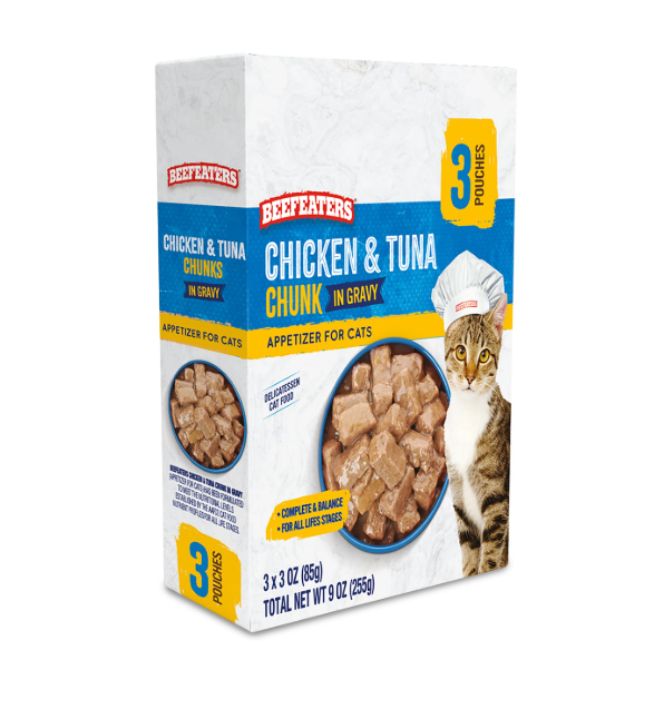 Beefeaters Chicken & Tuna Chunk Delicatessen Cat Food, 3-ct. Box Eversky Store