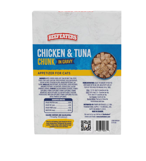 Beefeaters Chicken & Tuna Chunk Delicatessen Cat Food, 3-ct. Box Eversky Store